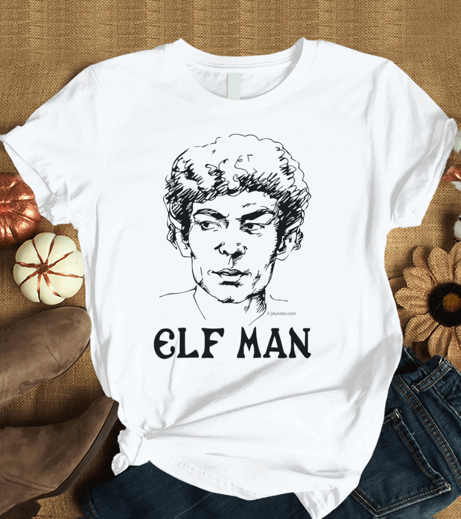 Elfman The Enigmatic Elf Man by DJunster T-Shirt