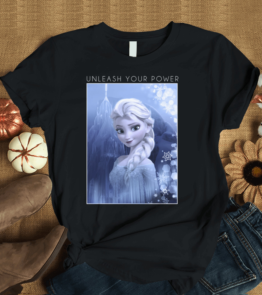 Frozen Elsa Unleash Your Power Snowflakes Ice Castle T-Shirt