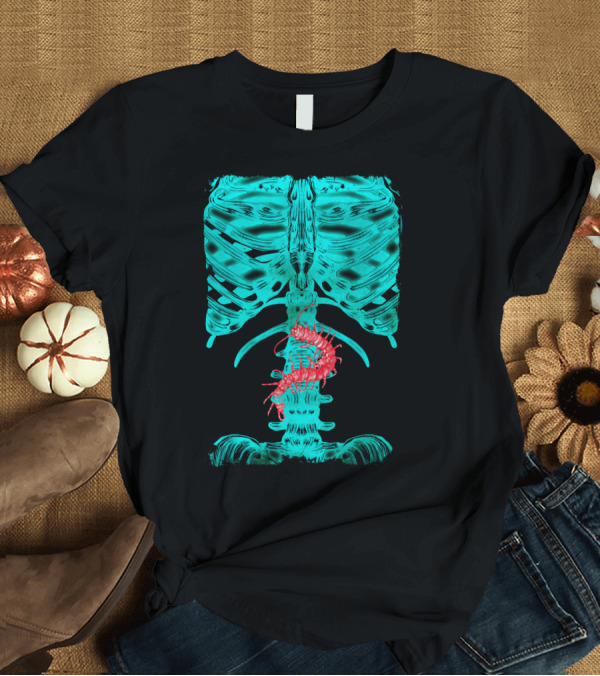 T-Shirt: Nervous Human Xrayr Ribcage Centipede T-Shirt Nervous Human Xrayr Ribcage Centipede T-Shirt