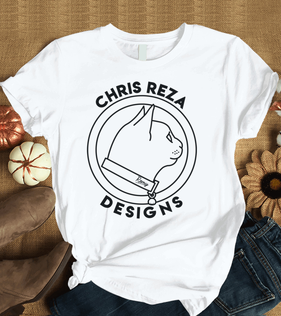 Chris Reza Designs Cat Profile Remy Collar T-Shirt