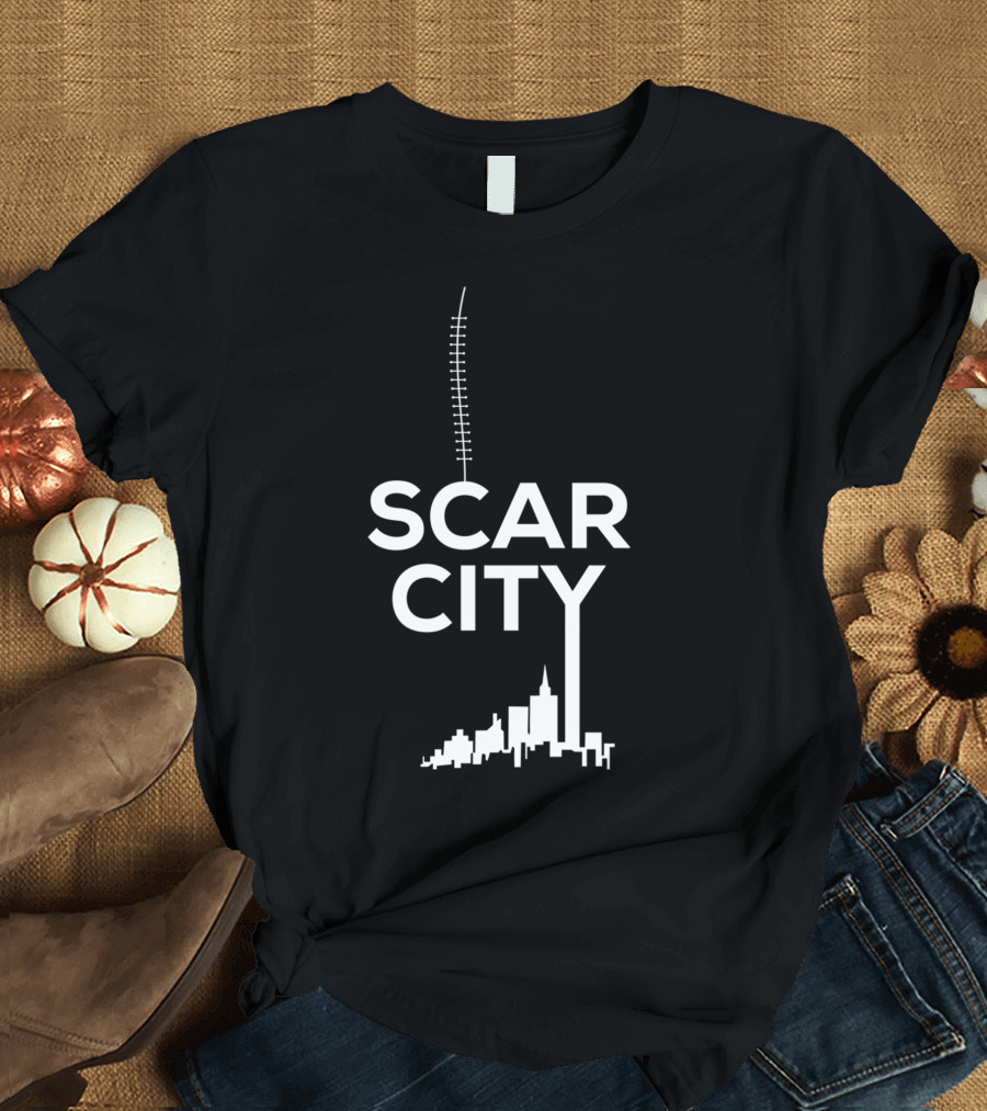 Scarcity Stitched Skyline Cityscape T-Shirt