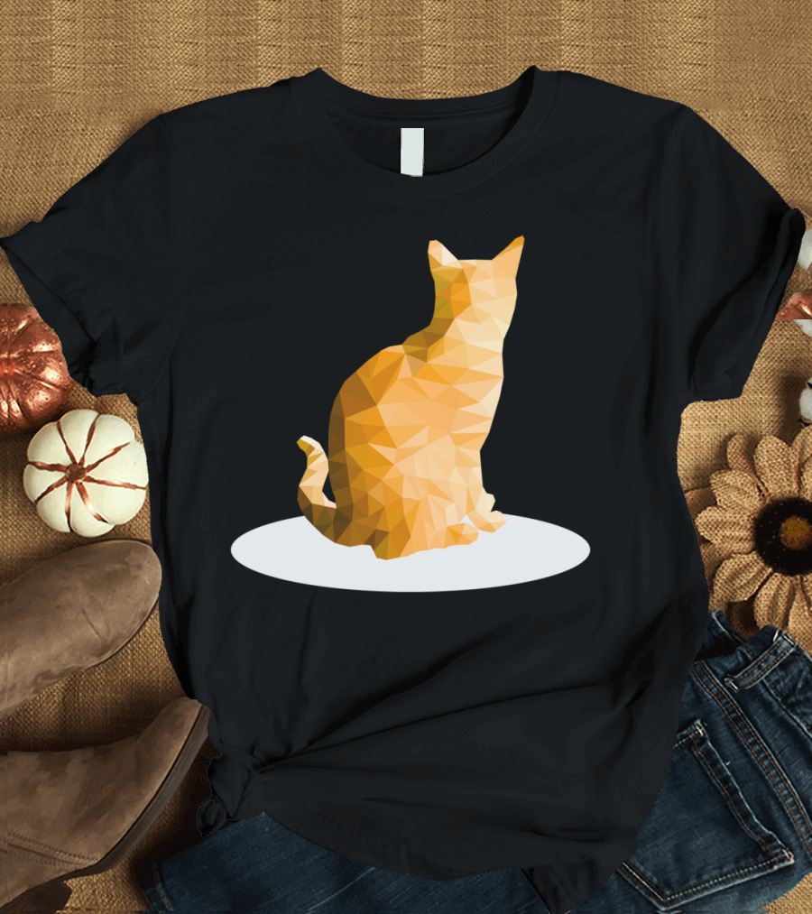 Polygonal Cat Geometry Low Poly T-Shirt