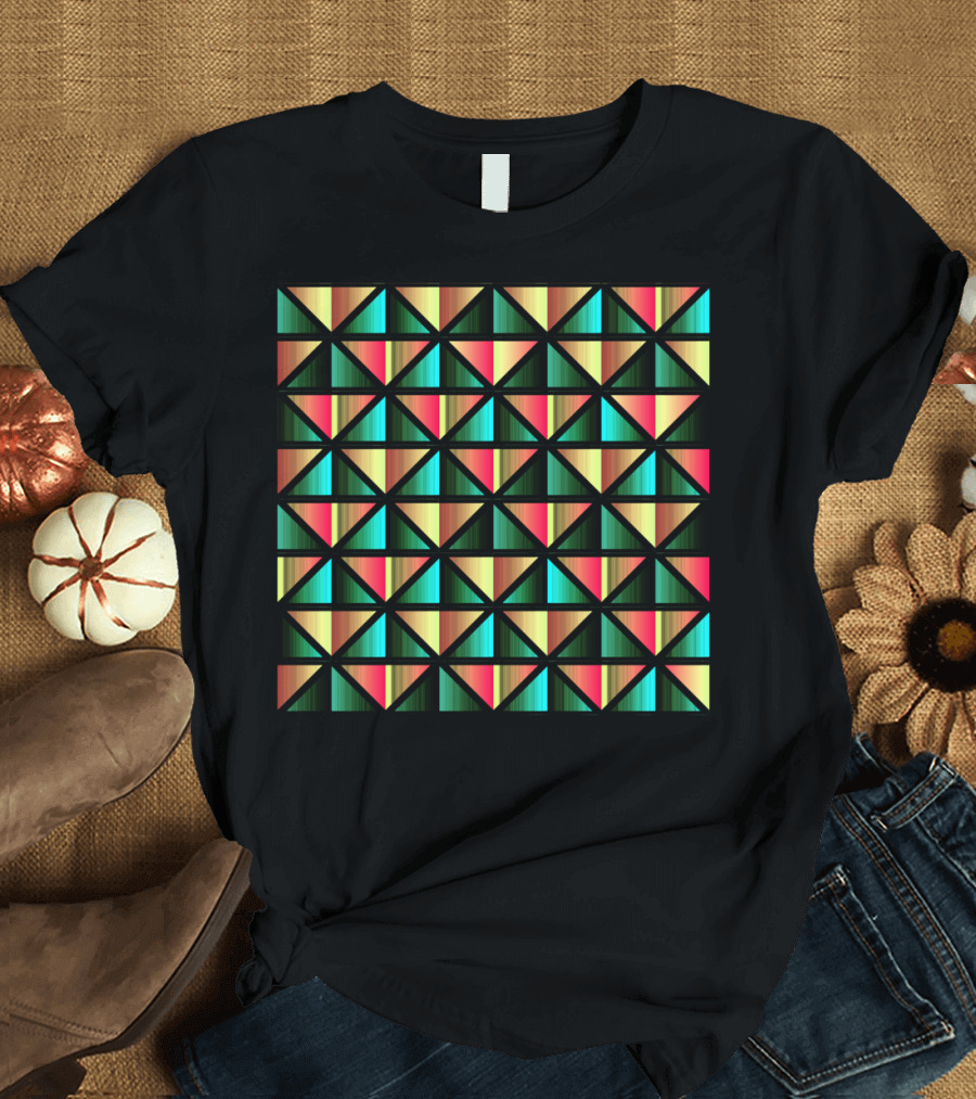 Emerald Triangles Geometric T-Shirt