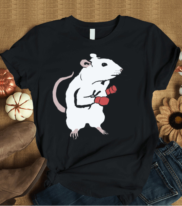 T-Shirt: Boxing Rat in Red Gloves T-Shirt Boxing Rat in Red Gloves T-Shirt