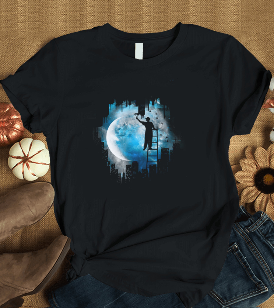 Night Shift Moonlight Cityscape Transformation T-Shirt