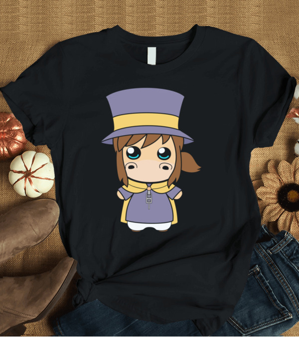 T-Shirt: A Grunty in Time Hat Kid Crossover Cute Anime Style Character T-Shirt A Grunty in Time Hat Kid Crossover Cute Anime Style Character T-Shirt
