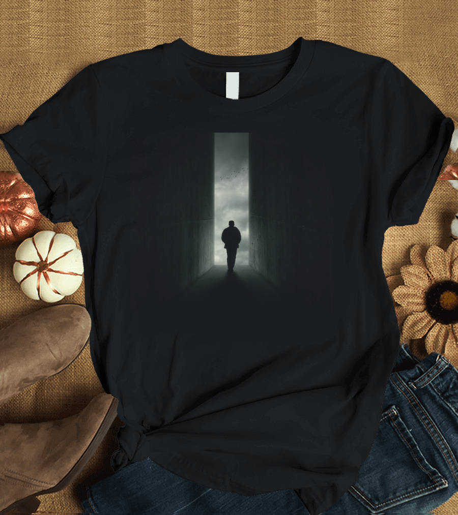 End Art Print Dark Silhouette in Mysterious Passageway T-Shirt