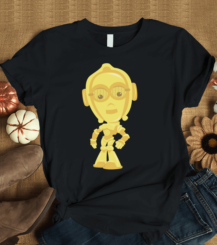 Cute C-3PO Racerback Kids Parade Star Droid T-Shirt