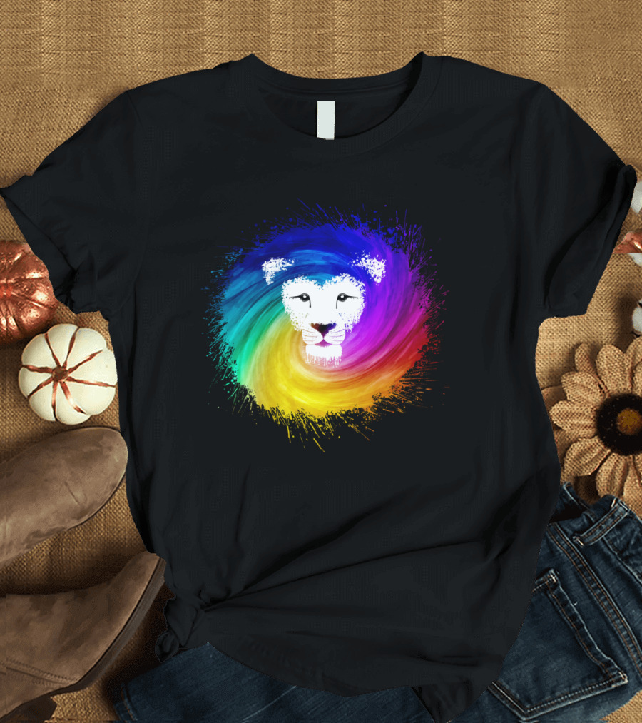 King Lion Colorful Swirl Spectrum T-Shirt