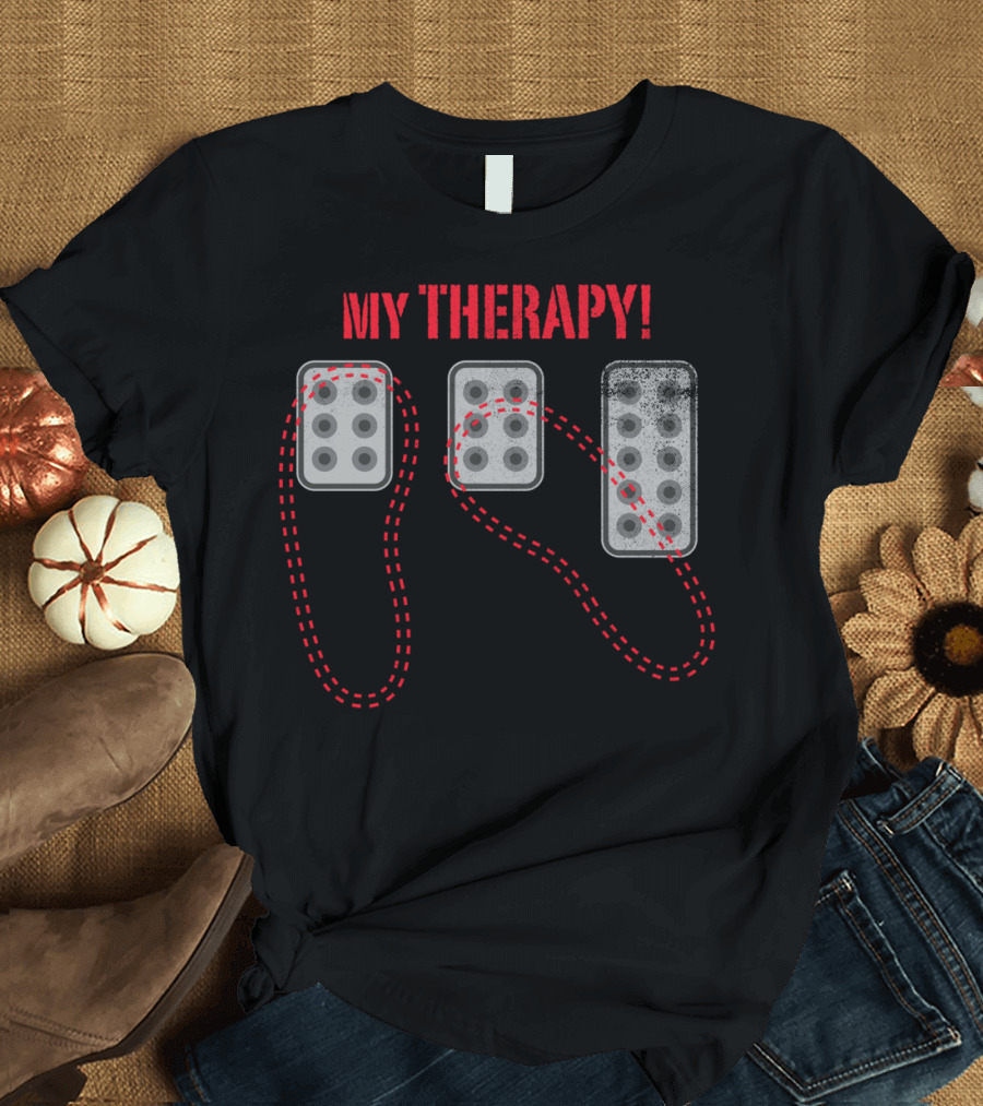 Heel Toe Racing My Therapy Racing Cars Therapy T-Shirt