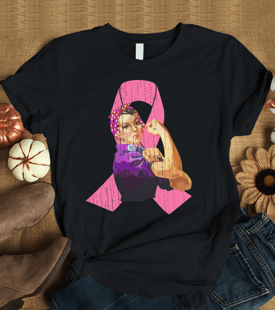 We Can Do It Breast Cancer Awareness Pink Ribbon Iconic T-Shirt