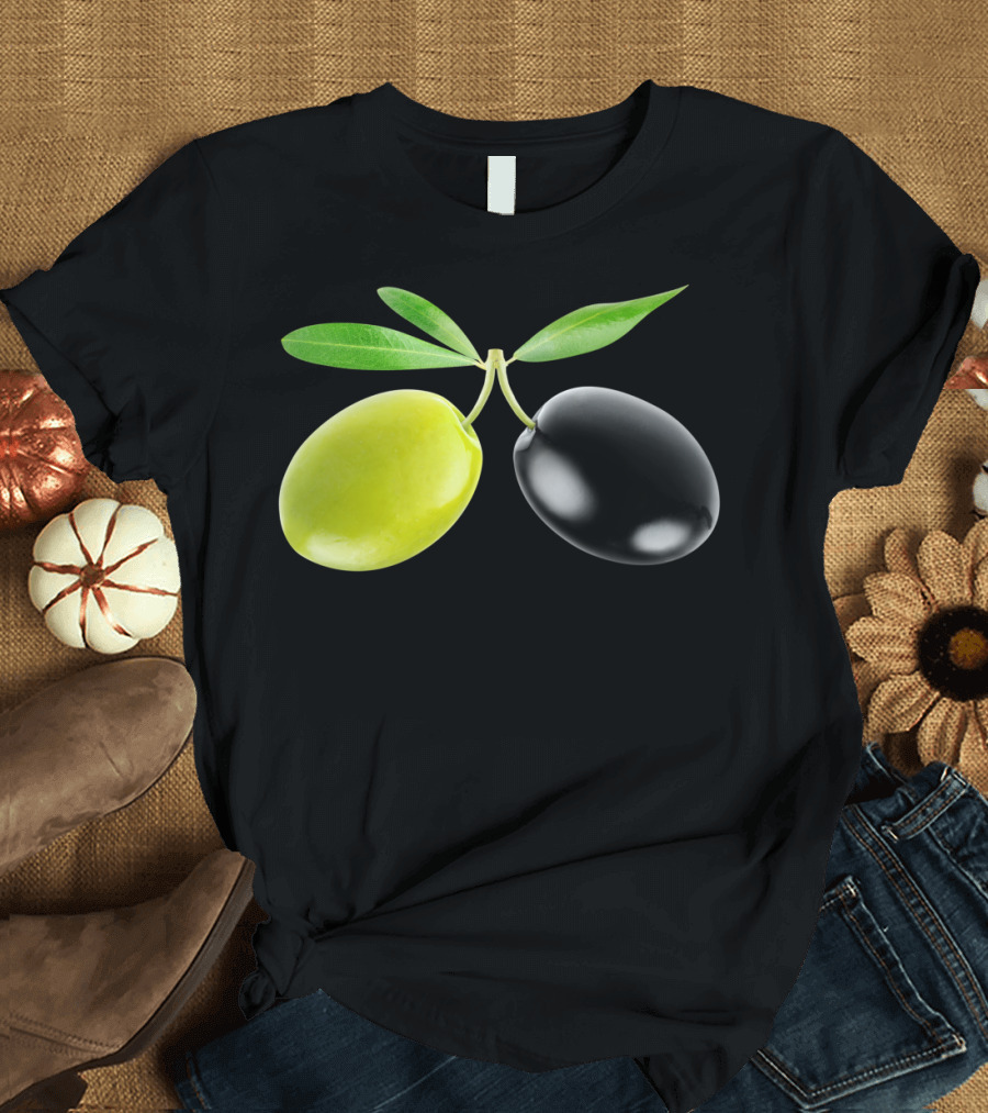 Two Olives Green Black Juxtaposition T S T-Shirt