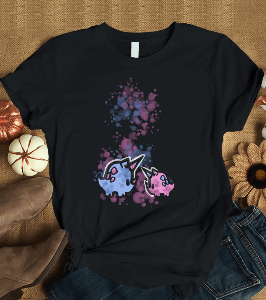 Dinosaur Triceratops Unicorn with Colorful Bubble Background T-Shirt