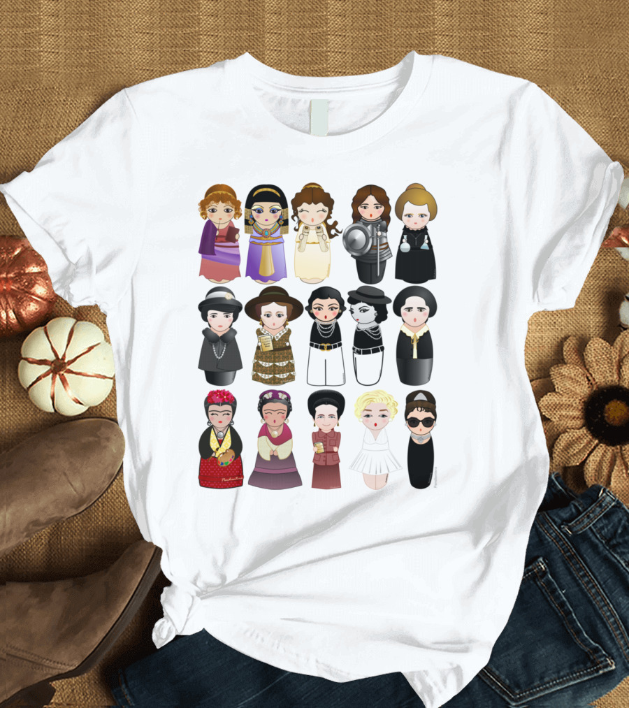 Kokeshis Iconic Women Figures Collection T-Shirt