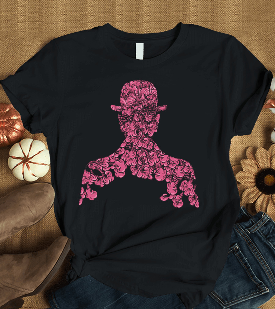 Fourth Son Of Man Surreal Pink Magritte-Inspired T-Shirt
