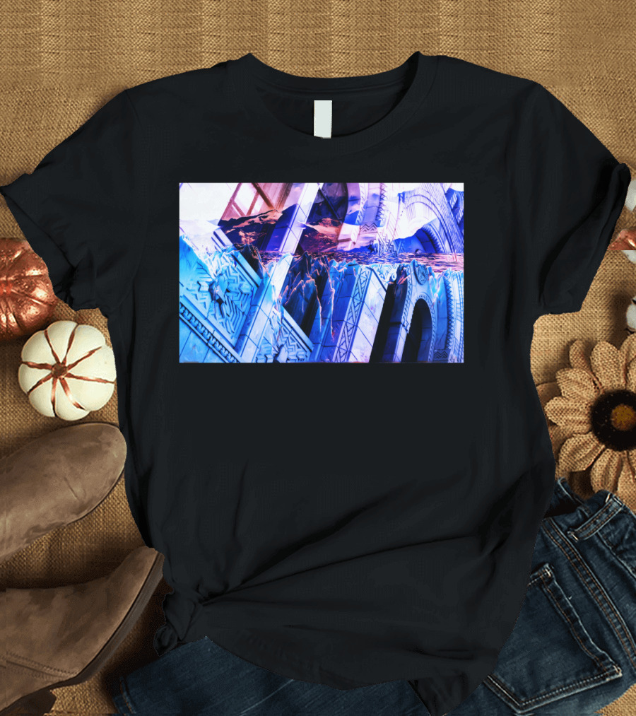 Glacial Habitat Architectural Abstract Reflection T-Shirt