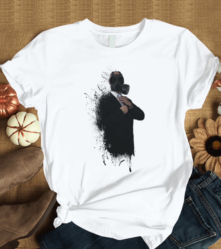 Dissolution Of Man Gas Mask Suit Explosion T-Shirt
