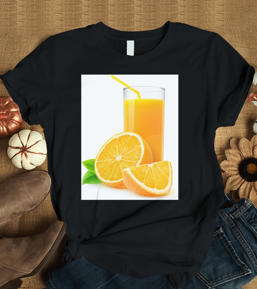 Glass Of Orange Juice With Sliced Orange Segments T-Shirt
