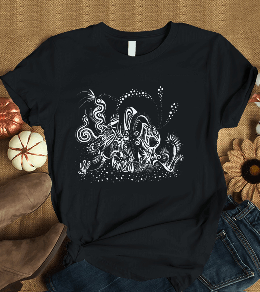Glee In Front Of The Meteor Shower Abstract Cosmic Night T-Shirt