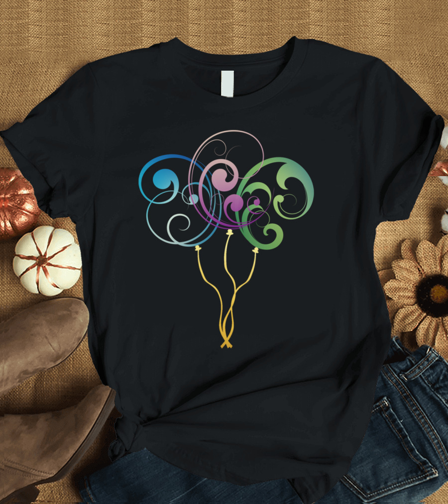 Whimsical Swirl Balloons T-Shirt