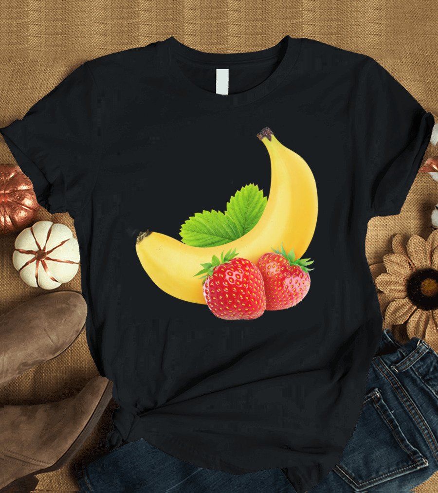 Banana And Strawberries Sti Fresh Fruit Duo T-Shirt