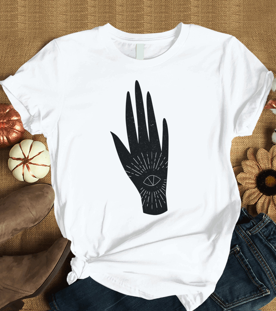 Divine Right Eye Hand Symbol Mystical Dark Aesthetic T-Shirt
