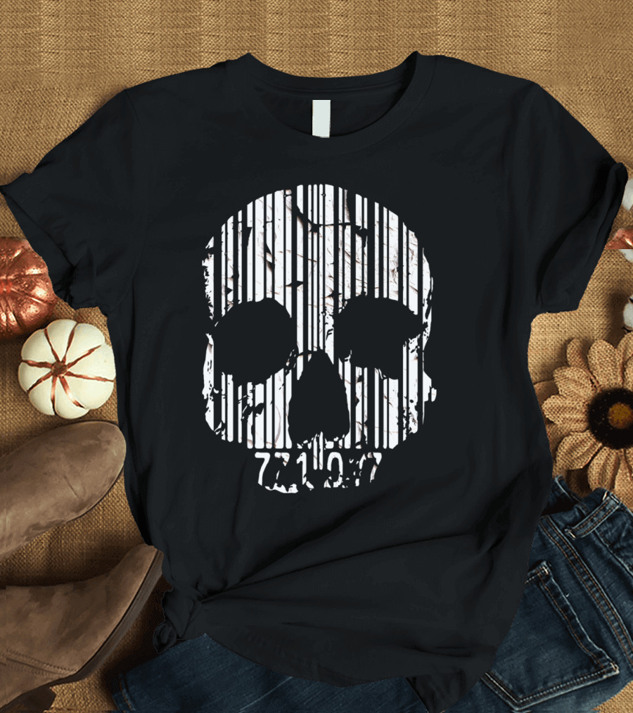 Bar Code Skull 731077 T-Shirt