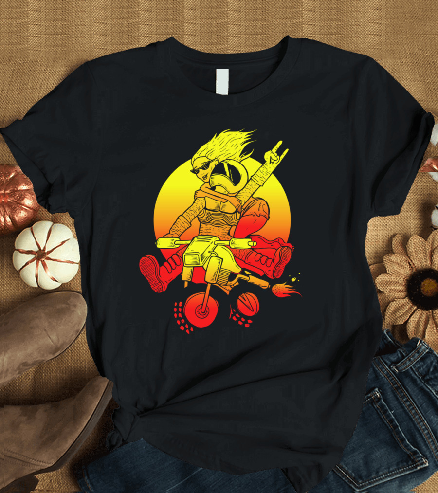Glory Or Death Motorcycle Adventure Ride Into the Sunset T-Shirt