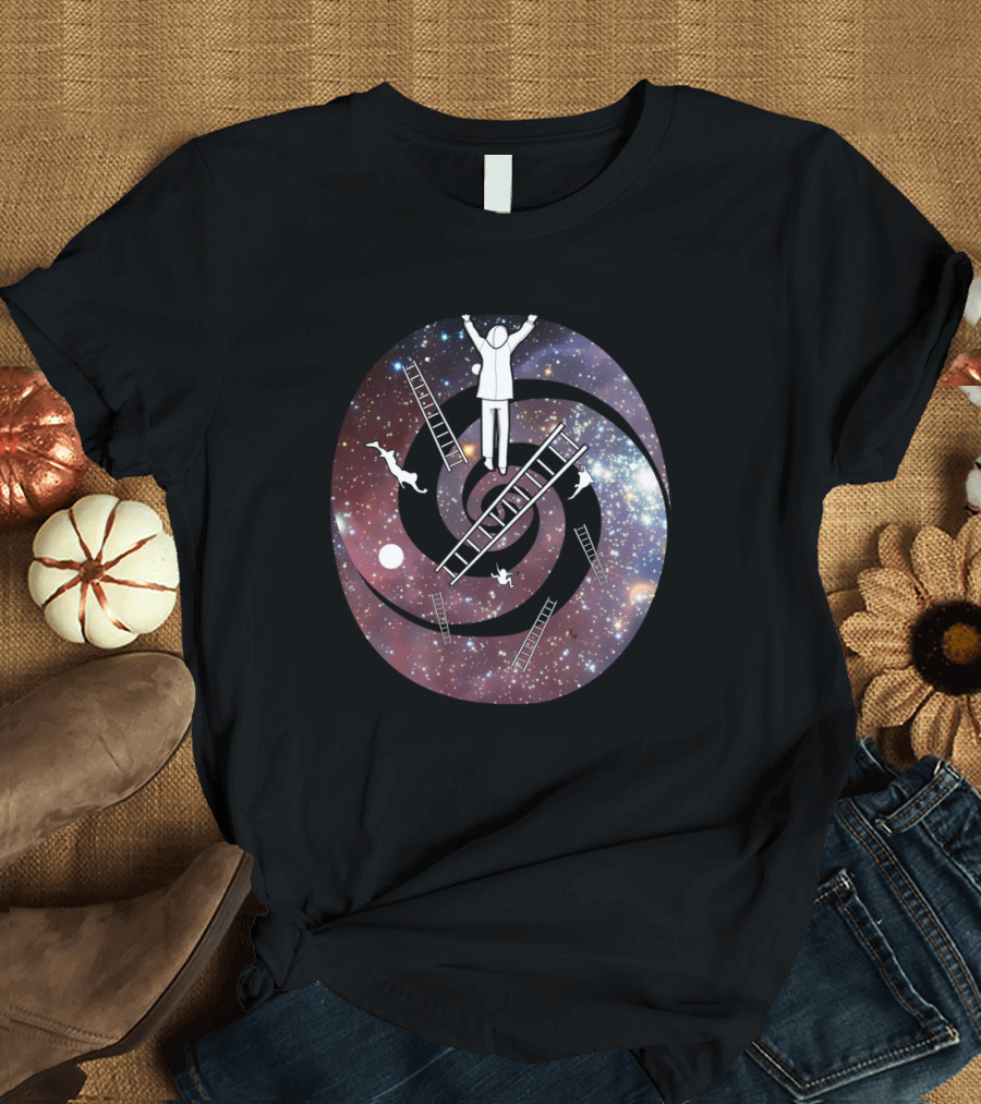Let Loose Space Vortex Jumper Galaxy Adventure with Ladders and Dogs T-Shirt