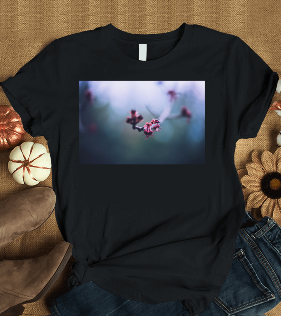 Buds Print Art Pri Blossoming Branches in Soft Focus T-Shirt