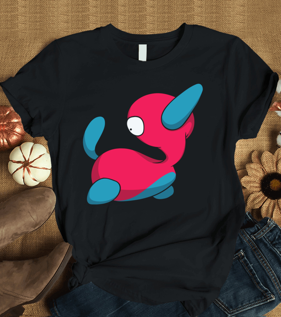 Hexadecimal Duck Red and Blue Coding Creature with Numbers 79 65 73 2C 20 69 20 61 6D 20 64 75 63 6B 2E T-Shirt