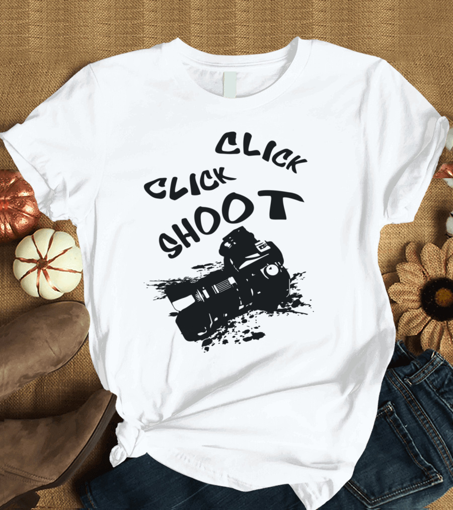 Click Click Shoot Camera Photography T-Shirt