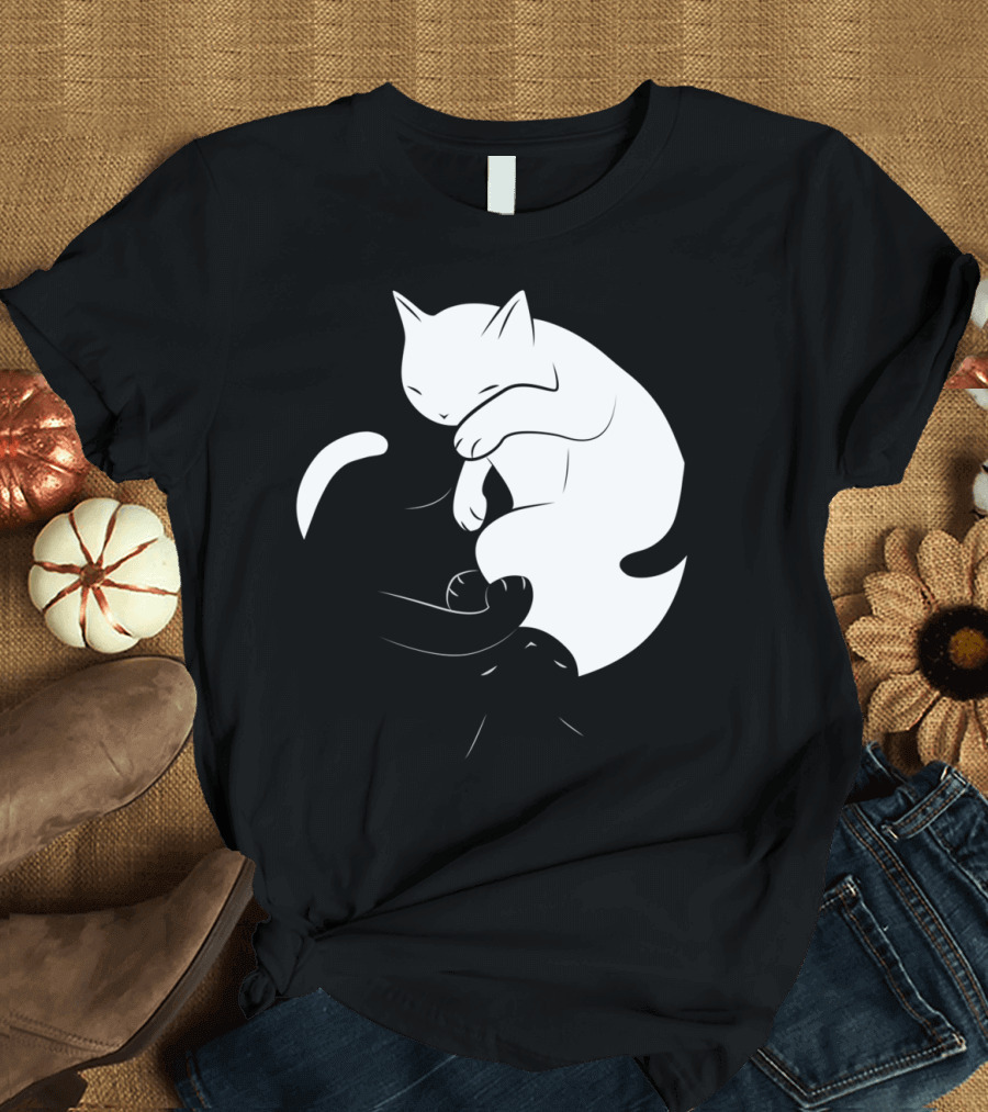 Yin Yang Eternal Cat Lover Luv Cats T-Shirt