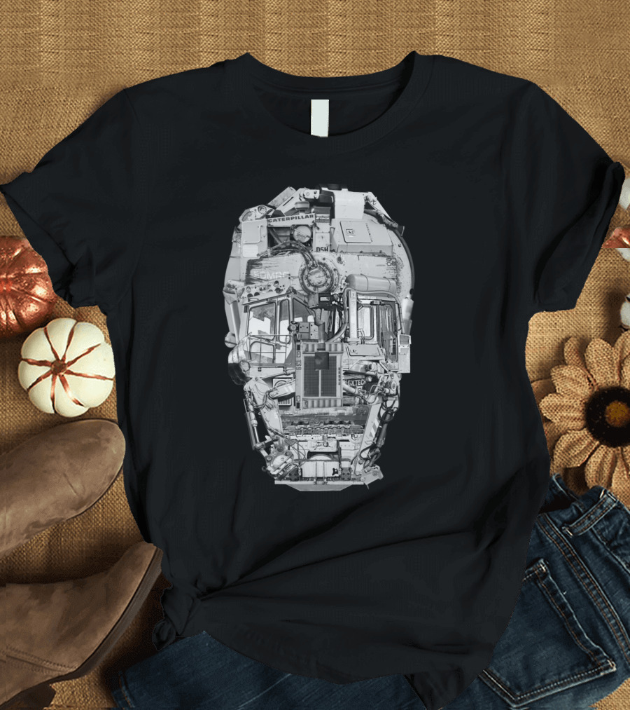 Caterpillar Machine Skull Build T-Shirt