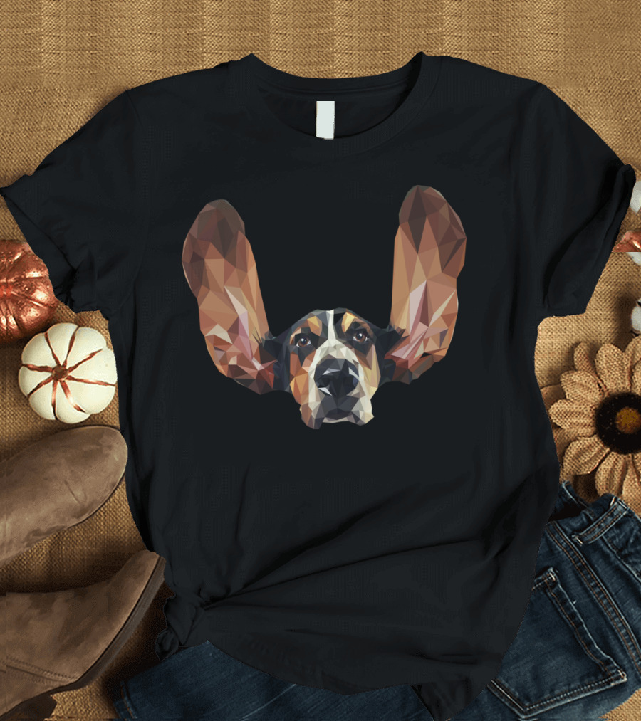 Basset Hound Low Poly Geometric T-Shirt