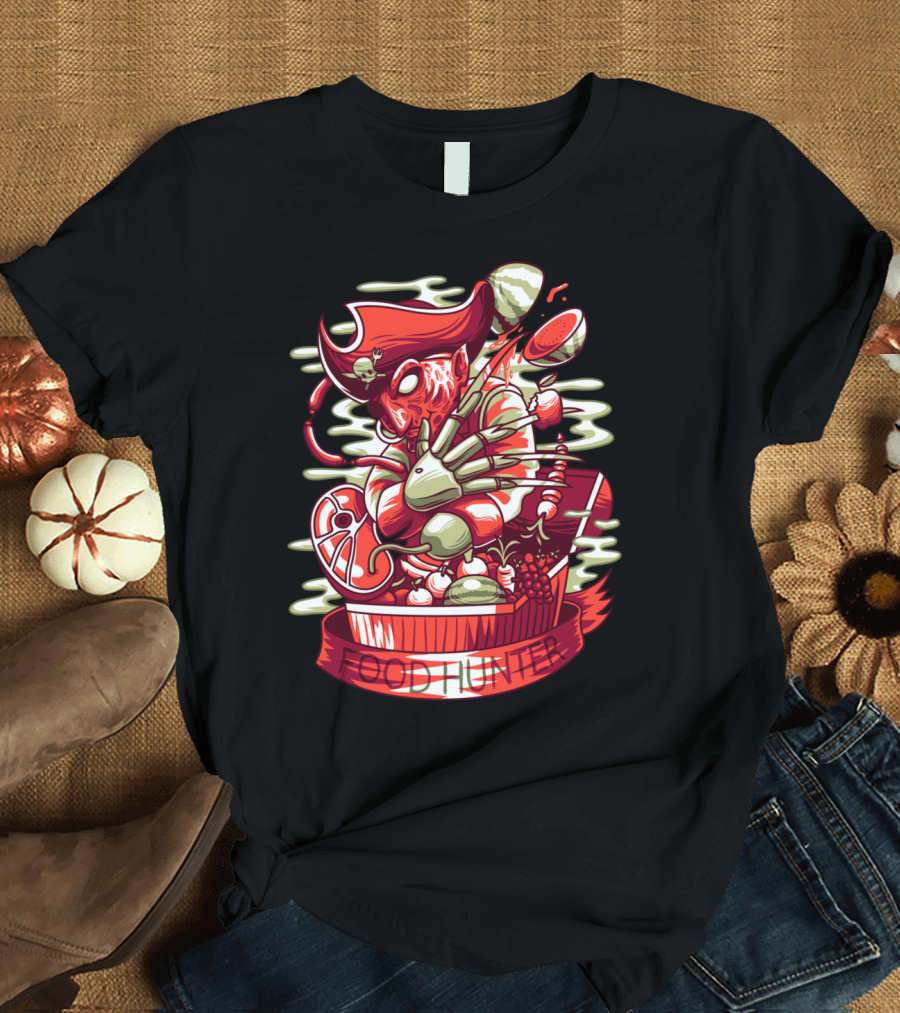 Freddy The Food Hunter Zombie Pirate Feast Adventure T-Shirt