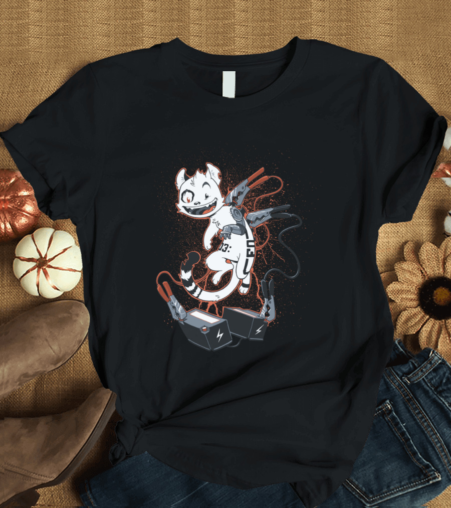 Cyber Cat Electric Charge Adventure T-Shirt