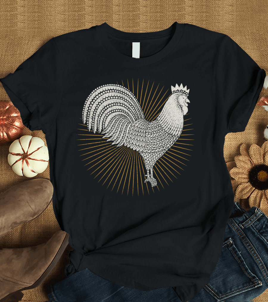 Vintage Crowned Rooster Cockfighter T-Shirt