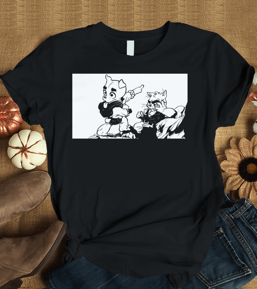 Dog Climbing Adventure by PettyTort T-Shirt