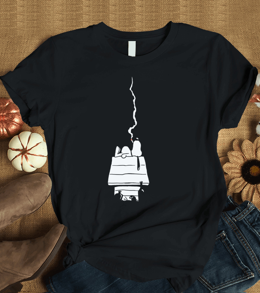 Dog Day House Rooftop Relaxation Smoke Bottles T-Shirt