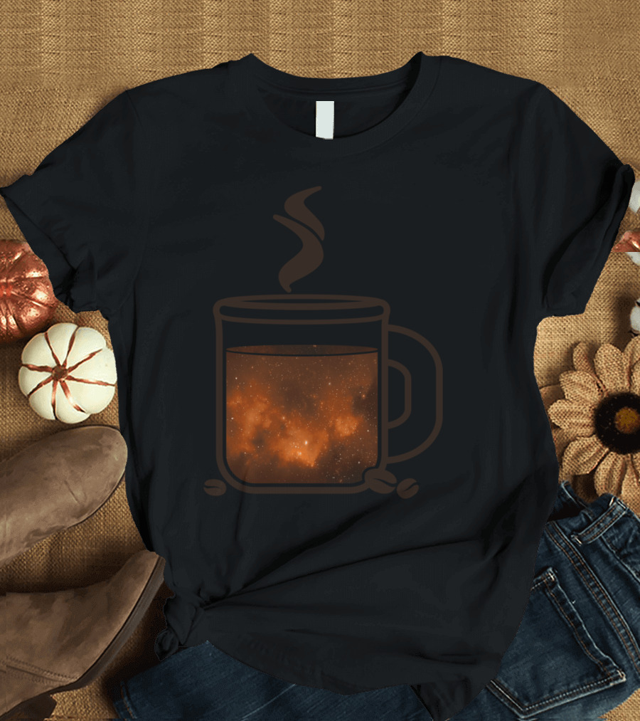 Sleepless Nights Cosmic Coffee Cup T-Shirt