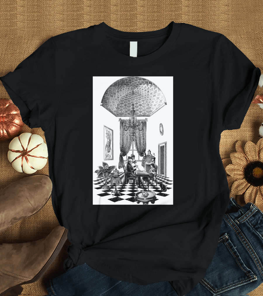 Living Room Victorian Style Interior Chess T-Shirt