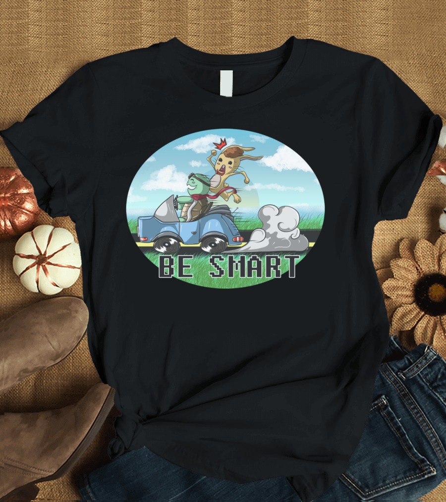BE SMART Tortoise and Hare Racing Adventure T-Shirt