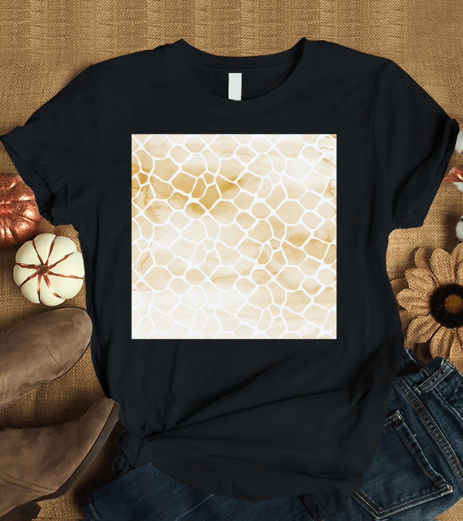 Gold Watercolor Giraffe T-Shirt