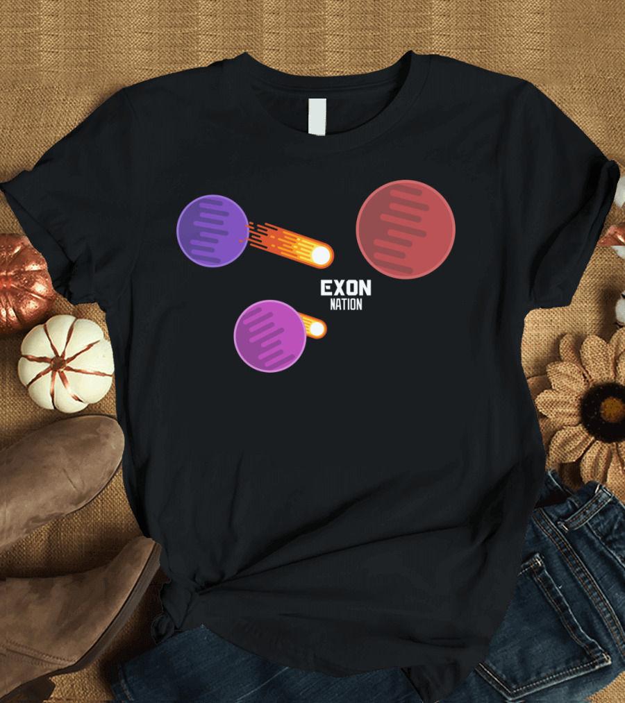 EXON NATION Space Edition Planets and Meteors T-Shirt