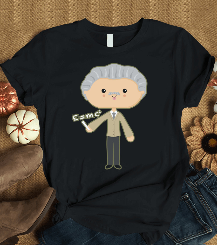 Albert Einstein E=mc² Cartoon Character T-Shirt