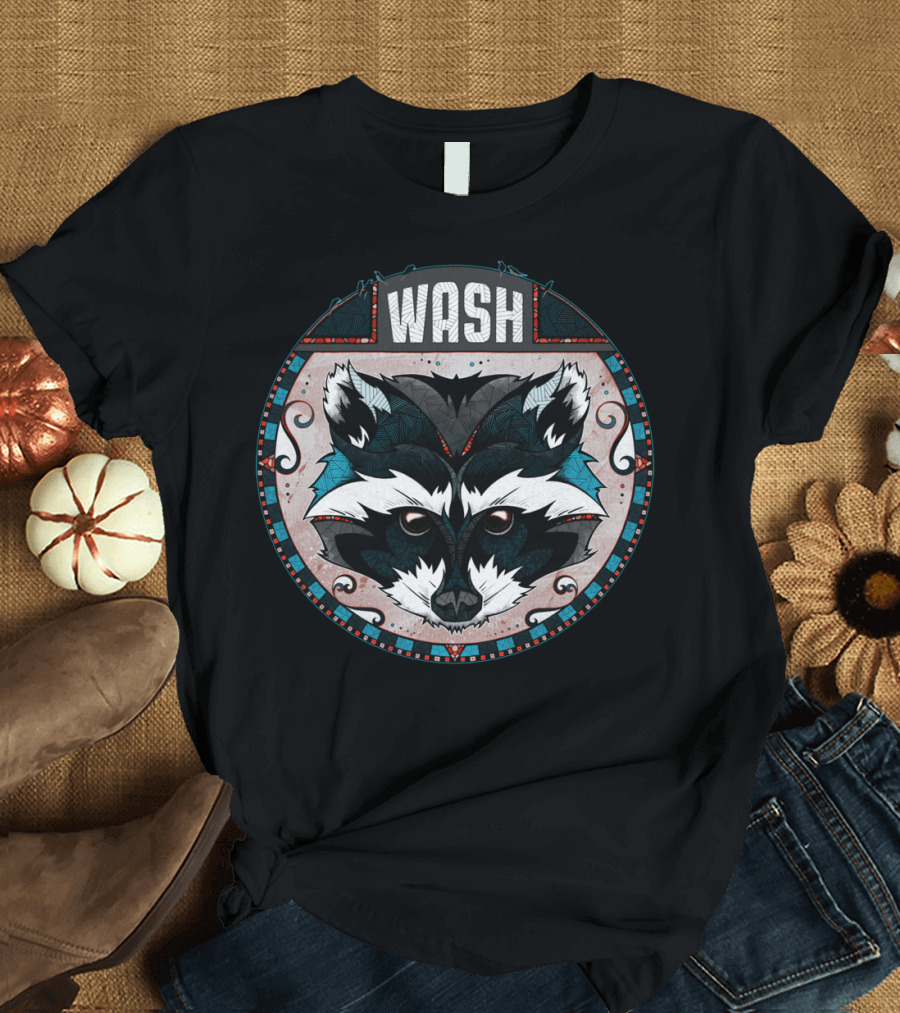 Wash Raccoon Mandala T-Shirt