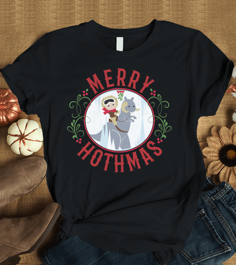 Merry Hothmas Star Wars Tauntaun Rider Holiday Mashup T-Shirt