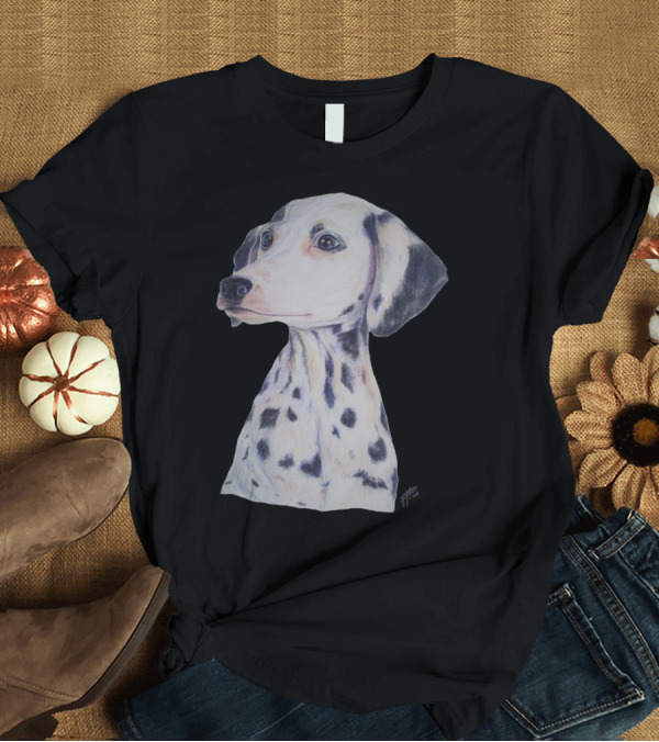 T-Shirt: Dalmatian Dog Realistic T-Shirt Dalmatian Dog Realistic T-Shirt