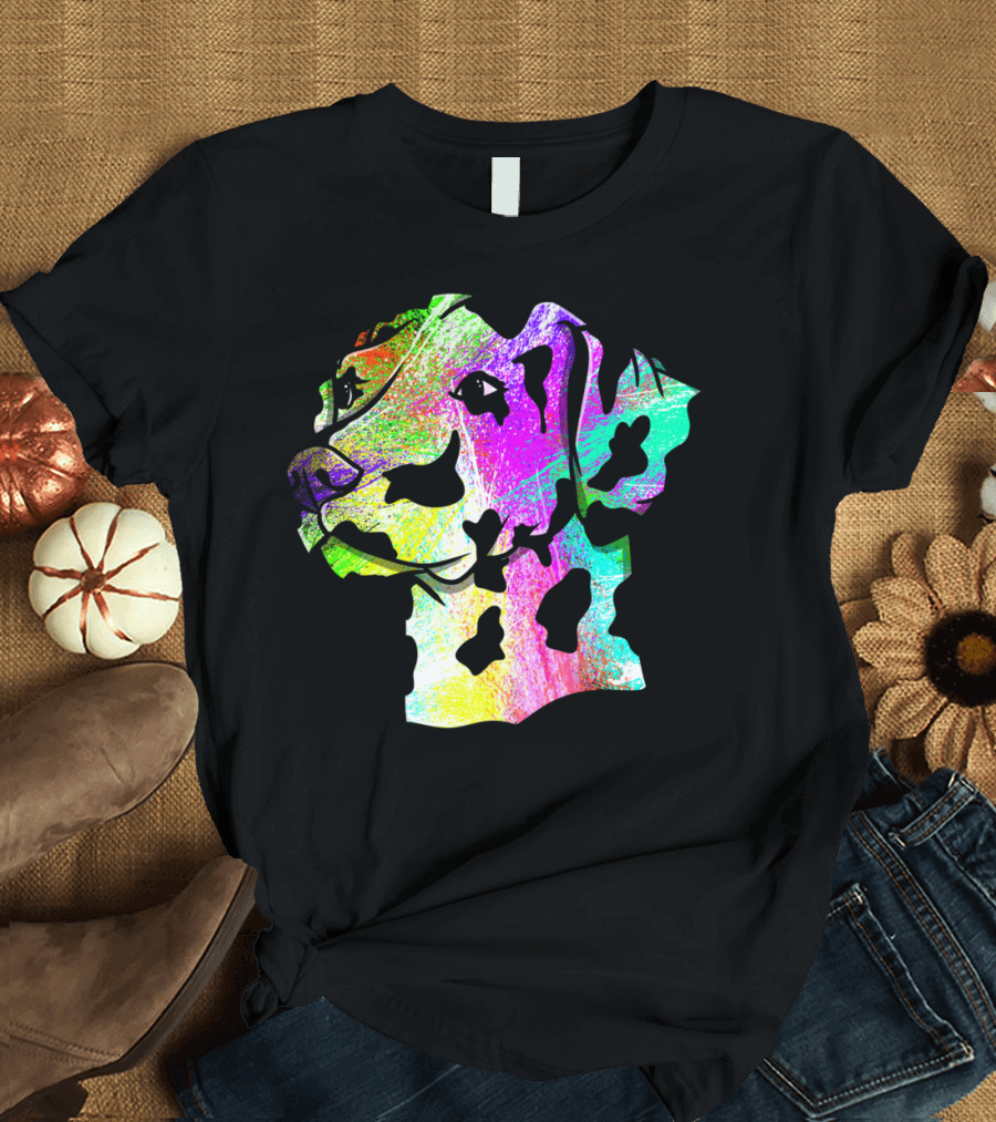 Dalmation Rainbow Color Splash T-Shirt